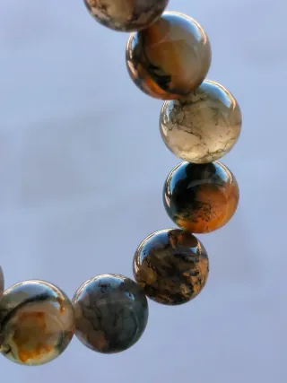 Pulsera elástica Ágata Musgo