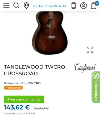 Guitarra Acústica Tanglewood TWCR O