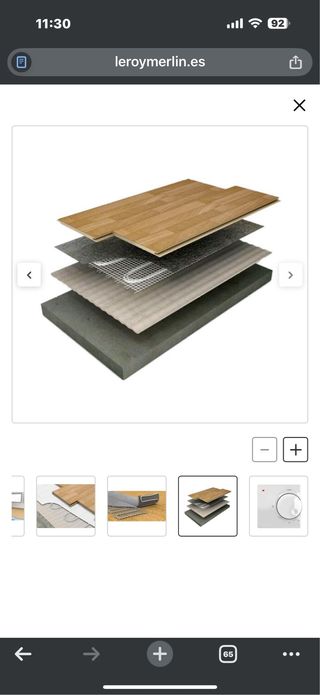 Pack suelo radiante parquet/laminado