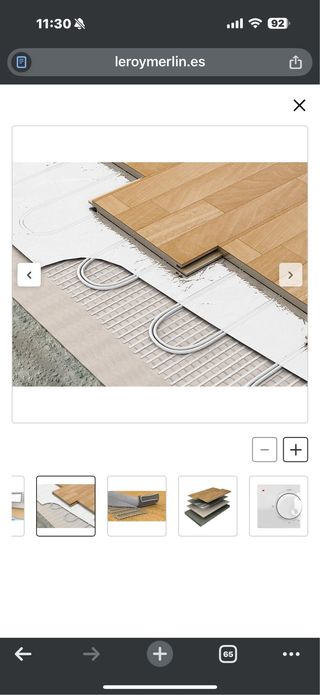 Pack suelo radiante parquet/laminado