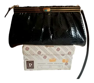 Bolso Serpiente Negro 70s Divino