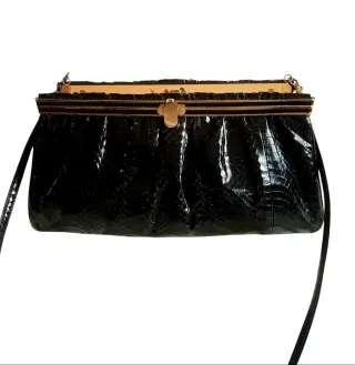 Bolso Serpiente Negro 70s Divino