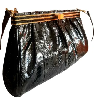 Bolso Serpiente Negro 70s Divino