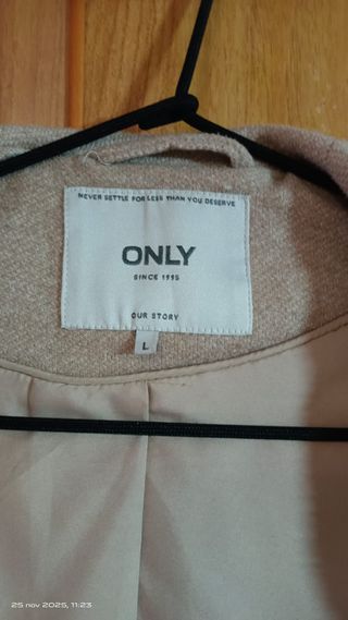 Abrigo ONLY Paño Beige Talla L