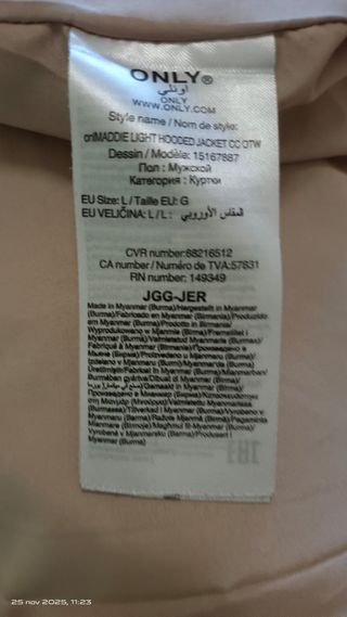 Abrigo ONLY Paño Beige Talla L