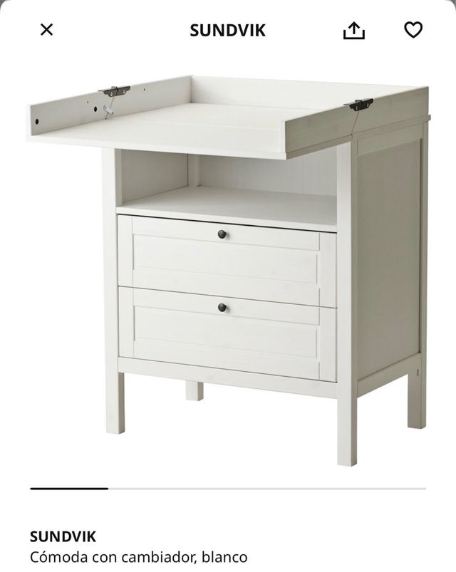 Cómoda Cambiador SUNDVIK Blanca