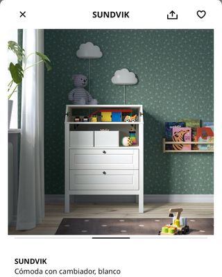 Cómoda Cambiador SUNDVIK Blanca