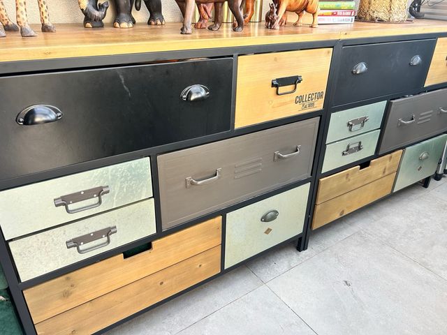 Cajoneras Vintage Metal y Madera