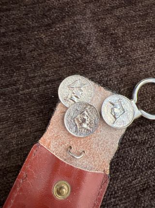 Monedero piel con monedas juegos chinos