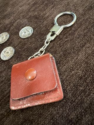 Monedero piel con monedas juegos chinos