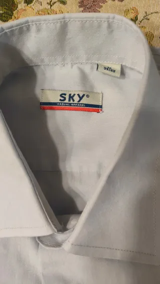 Lotto 2 Camicie Uomo Righe e Tinta Unita