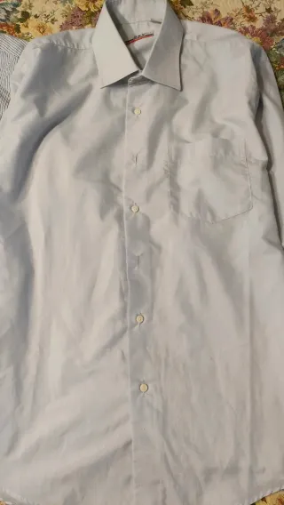 Lotto 2 Camicie Uomo Righe e Tinta Unita