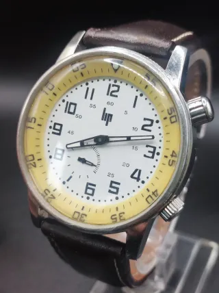 Reloj LIP Hombre Plata y Amarillo