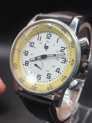 Reloj LIP Hombre Plata y Amarillo