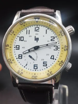 Reloj LIP Hombre Plata y Amarillo