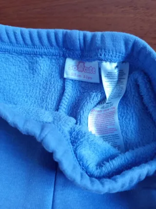 Pantalone felpato azzurro con stelle