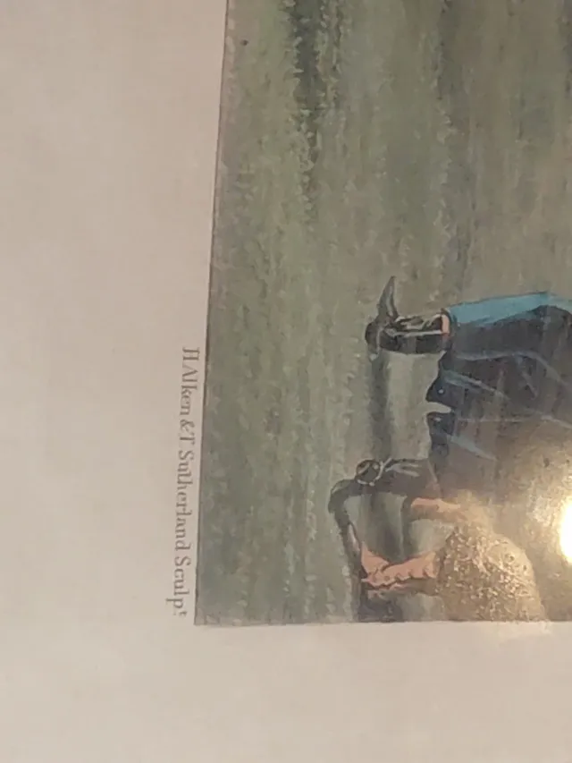 Cuadro antiguo carrera caballos