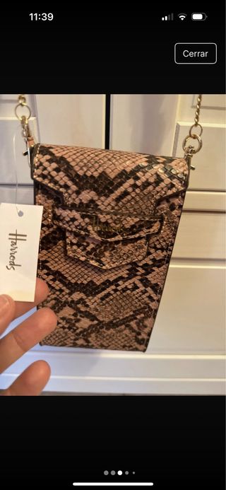 Bolso Harrods piel serpiente