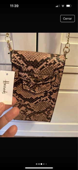 Bolso Harrods piel serpiente