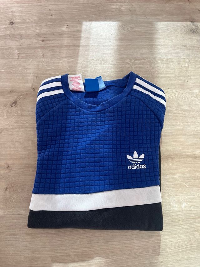Sudadera Adidas Azul y Negra