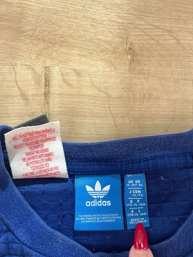 Sudadera Adidas Azul y Negra