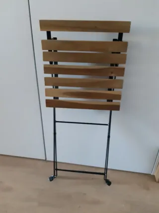 Silla de jardín plegable madera y metal