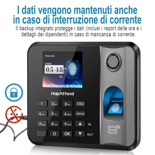 Lettore Presenze HapAttend con Impronta Digitale e