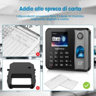 Lettore Presenze HapAttend con Impronta Digitale e