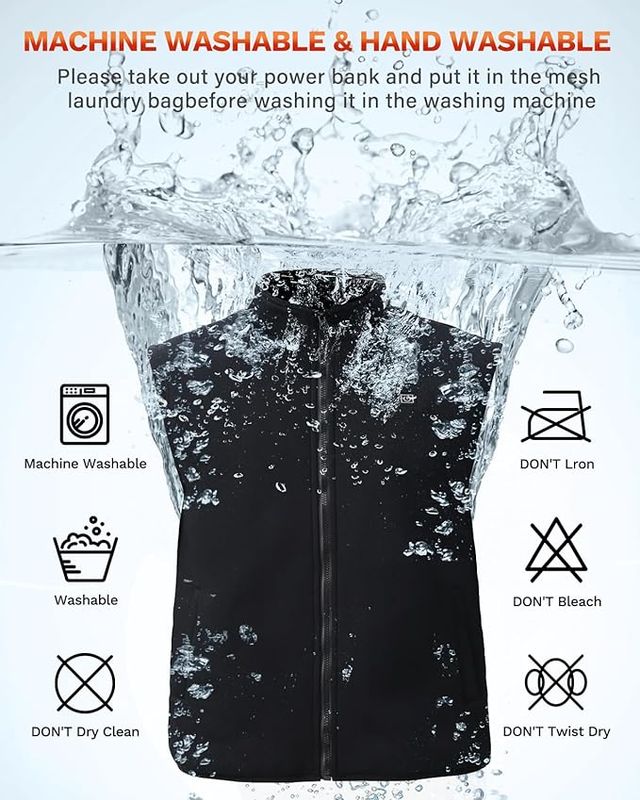 Chaleco Calefactable Negro 3 Niveles