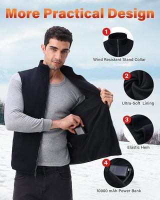 Chaleco Calefactable Negro 3 Niveles