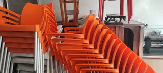 Sillas de terraza naranjas (pack)