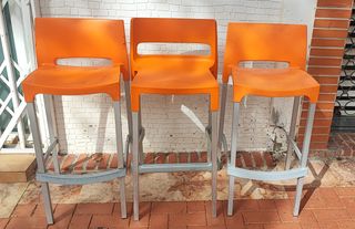 Sillas de terraza naranjas (pack)