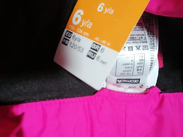Peto de esquí niñ@ rosa Decathlon
