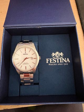 Reloj Festina Plata y Blanco