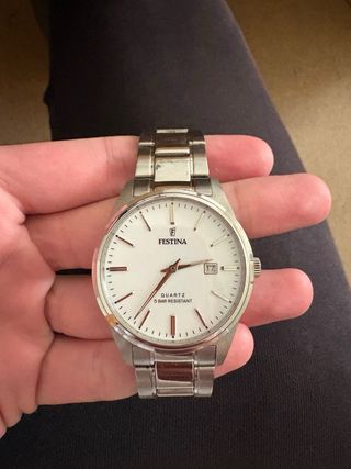 Reloj Festina Plata y Blanco