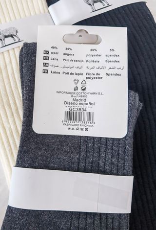 5 pares Calcetines lana para mujer talla 35-40