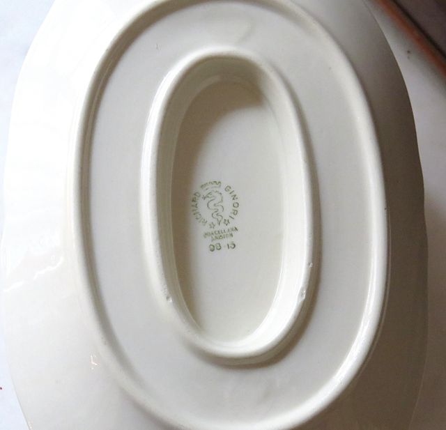 Salsiera vintage Richard Ginori rosa gialla