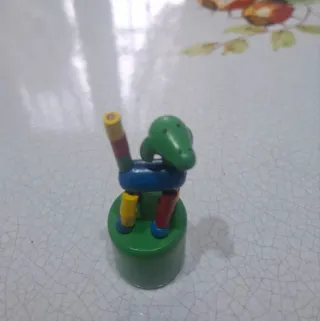 4 statuette vintage legno, tra cui Pinocchio