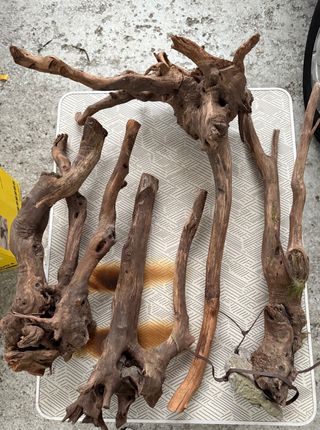 Raíces y troncos para decoración de acuario