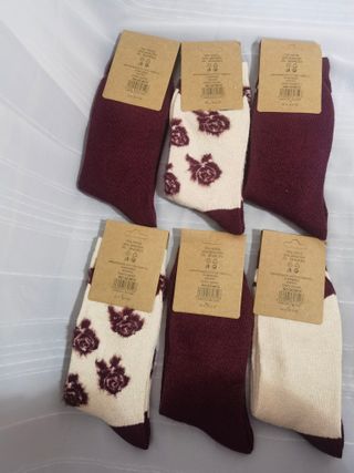 6 Pares Calcetines Lana Mujer Talla 35-40