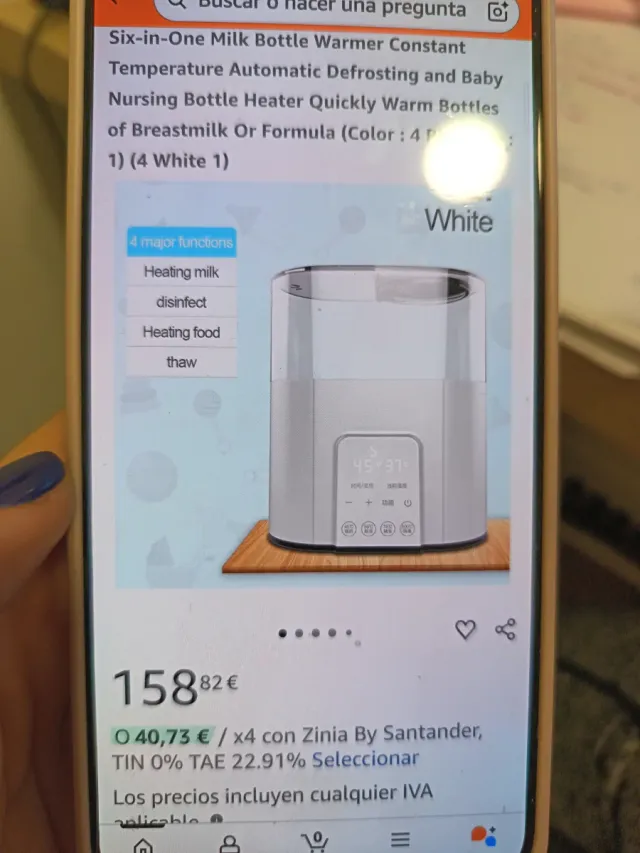 Calienta biberones para bebé