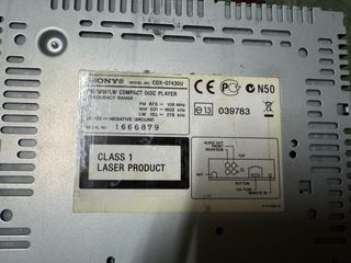 Radio Coche Sony CDX-GT430U MP3 WMA AAC