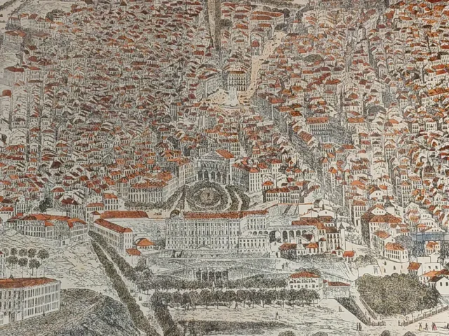 Plano antiguo Madrid enmarcado