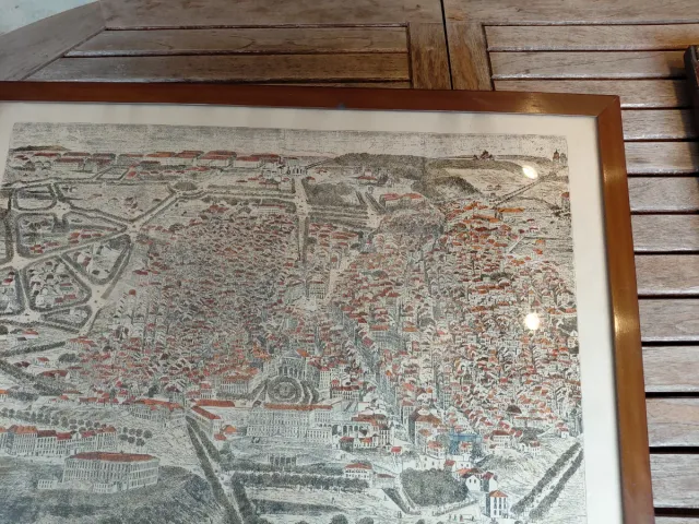 Plano antiguo Madrid enmarcado