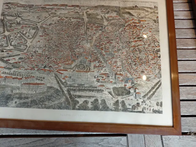 Plano antiguo Madrid enmarcado