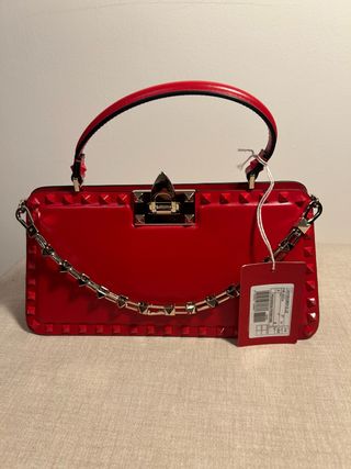 Borsa Valentino Rossa con borchie