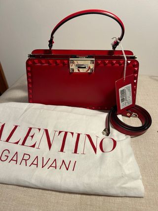 Borsa Valentino Rossa con borchie