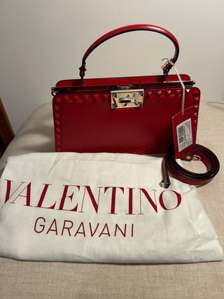 Borsa Valentino Rossa con borchie