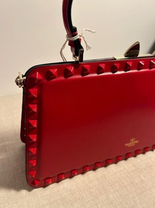 Borsa Valentino Rossa con borchie