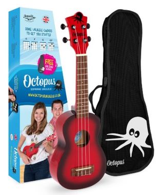 Ukelele Soprano Octopus Rojo Burst